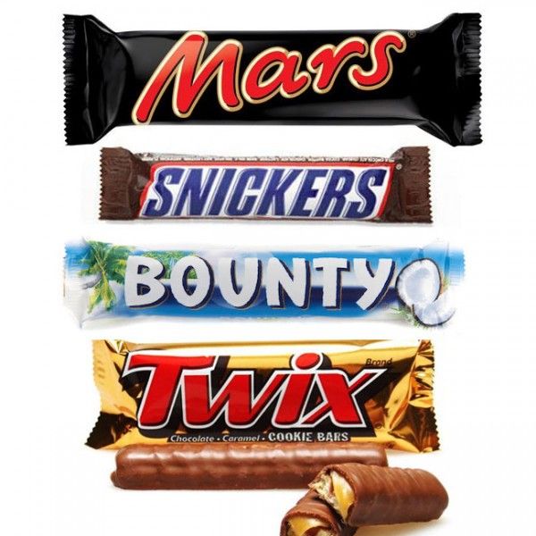 Snickers – Twix – Bounty – Mars